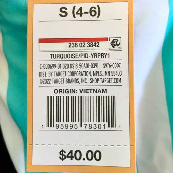 Kona Sol One Piece Green Stripe Print V-Neck Adjustable Bathing Suit S - Picture 8 of 10